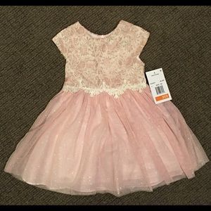 Rare Editions Blush Sparkle dress